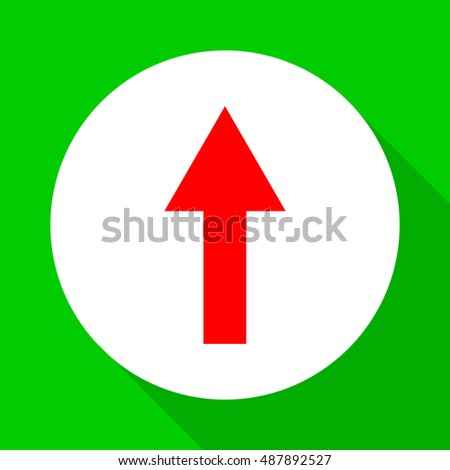 Arrow showing to the top.Vector icon.