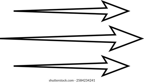arrow showing wind air flow isolated on transparent background, air direction signs, cold fresh stream from air conditioner direction. air movement. Wind direction arrows. used for mobile apps.