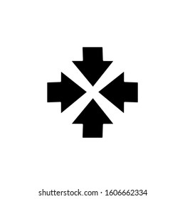 Arrow shrink icon. Simple pointer icons for ui and ux, website or mobile application