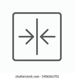 arrow shrink icon, arrow vector