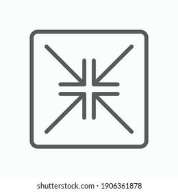 arrow shrink icon, arrow vector