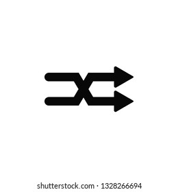 Arrow, shuffle, icon. Element of arrow for mobile concept and web apps illustration. Thin flat icon for website design and development, app development. Premium icon on white background