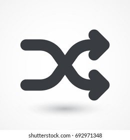 Arrow Shuffle icon, vector illustration for web mobile application. Flat, Metro, Simple design style. ESP10