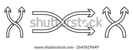 Arrow Shuffle icon, vector illustration for web mobile application.