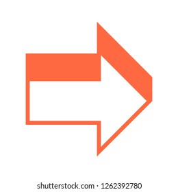 Arrow sign 3D icon navigation button three dimensional pointer symbol created in flat style.This design graphic element is saved as a vector illustration in the EPS file format.