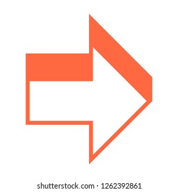 Arrow sign 3D icon navigation button three dimensional pointer symbol created in flat style.This design graphic element is saved as a vector illustration in the EPS file format.