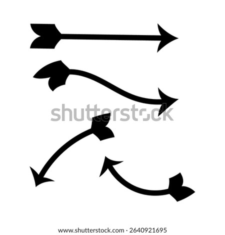 an arrow sign art vector set