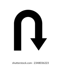 Arrow sign back right symbol
