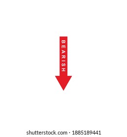 arrow sign bullish, bearish sign icon vector symbol for market exchange 