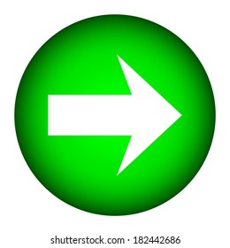 Arrow sign button on white