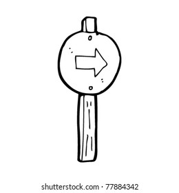 caricatura de signo de flecha