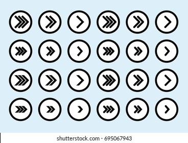 Arrow sign circle icon, plain simple flat style