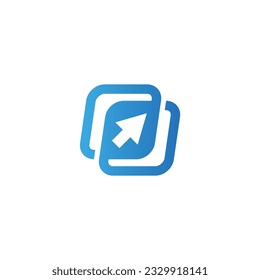 Arrow sign design logo vector image