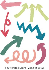 Arrow sign direction hand drawn watercolour illustration clipart