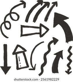 Arrow sign direction hand drawn watercolour illustration clipart	
doodle