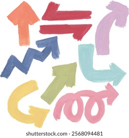 Arrow sign direction hand drawn watercolour illustration clipart doodle	