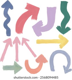 Arrow sign direction hand drawn watercolour illustration clipart doodle	