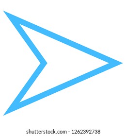 Arrow sign direction icon navigation button pointer symbol created in flat style. This design graphic element is saved as a vector illustration in the EPS file format.