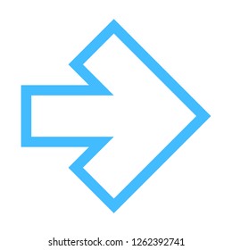 Arrow sign direction icon navigation button pointer symbol created in flat style. This design graphic element is saved as a vector illustration in the EPS file format.