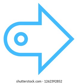 Arrow sign direction icon navigation button pointer symbol created in flat style. This design graphic element is saved as a vector illustration in the EPS file format.
