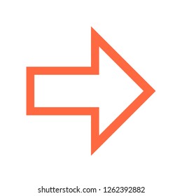Arrow sign direction icon navigation button pointer symbol created in flat style. This design graphic element is saved as a vector illustration in the EPS file format.