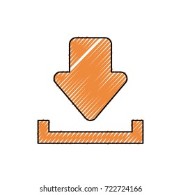 arrow sign doodle vector illustration