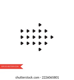 Arrow sign. Dotted direction icon