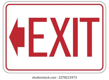 Arrow sign for emergency evacuation