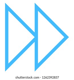 Arrow sign fast forward icon navigation button pointer symbol in flat style. This design graphic element is saved as a vector illustration in the EPS file format.