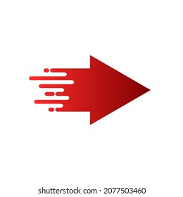 Arrow Sign Fast Speed Vector Template Icon Creative Symbol