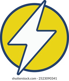 seta sinal ícone flash trovão parafuso eletricidade. Ícone