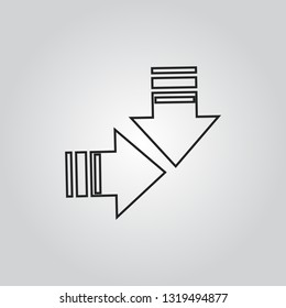 Arrow sign icon