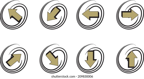 Arrow sign icon 