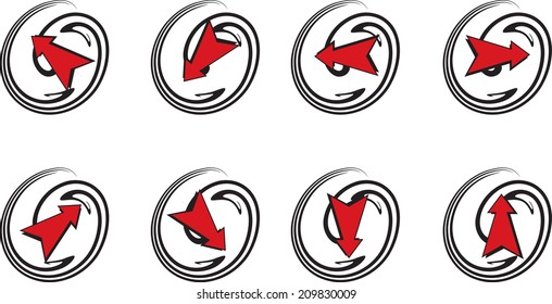 Arrow sign icon 