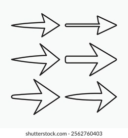 Arrow sign icon, arrows vector set