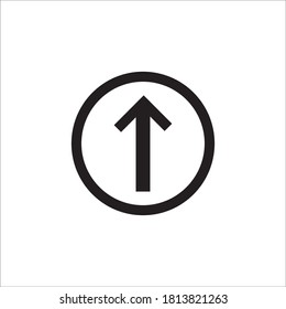 up arrow sign icon black