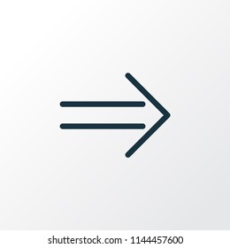 Arrow sign icon line symbol. Premium quality isolated next element in trendy style.