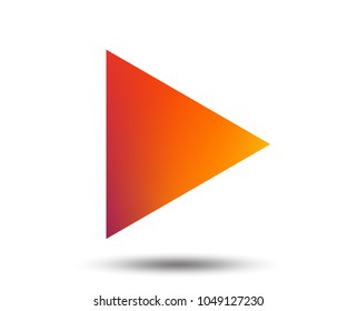 Arrow sign icon. Next button. Navigation symbol. Blurred gradient design element. Vivid graphic flat icon. Vector