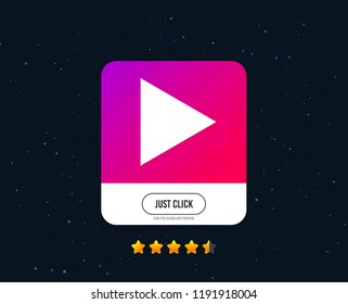Arrow sign icon. Next button. Navigation symbol. Web or internet icon design. Rating stars. Just click button. Vector