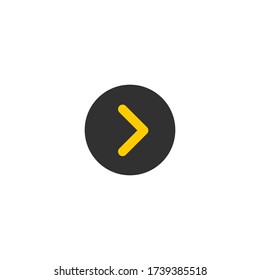 Arrow sign icon. Next button. Navigation symbol. Stock vector illustration isolated on white background.