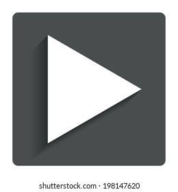 Arrow sign icon. Next button. Navigation symbol. Gray flat button with shadow. Modern UI website navigation. Vector