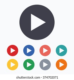 Arrow sign icon. Next button. Navigation symbol. Colored flat icons on white background.