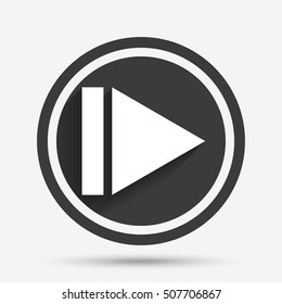 Arrow sign icon. Next button. Navigation symbol.