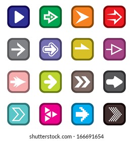 Arrow sign icon set