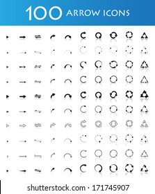 Arrow sign icon set