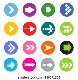 Arrow sign icon set