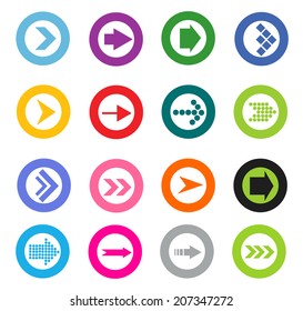 Arrow sign icon set