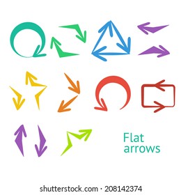 Arrow sign icon set