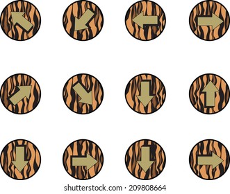 Arrow sign icon set