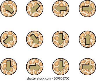 Arrow sign icon set